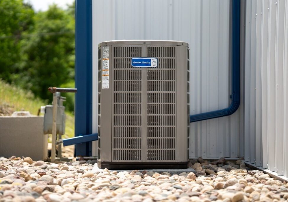 Outdoor AC unit helping maintain comfort during rapid weather changes in the Wentzville area
